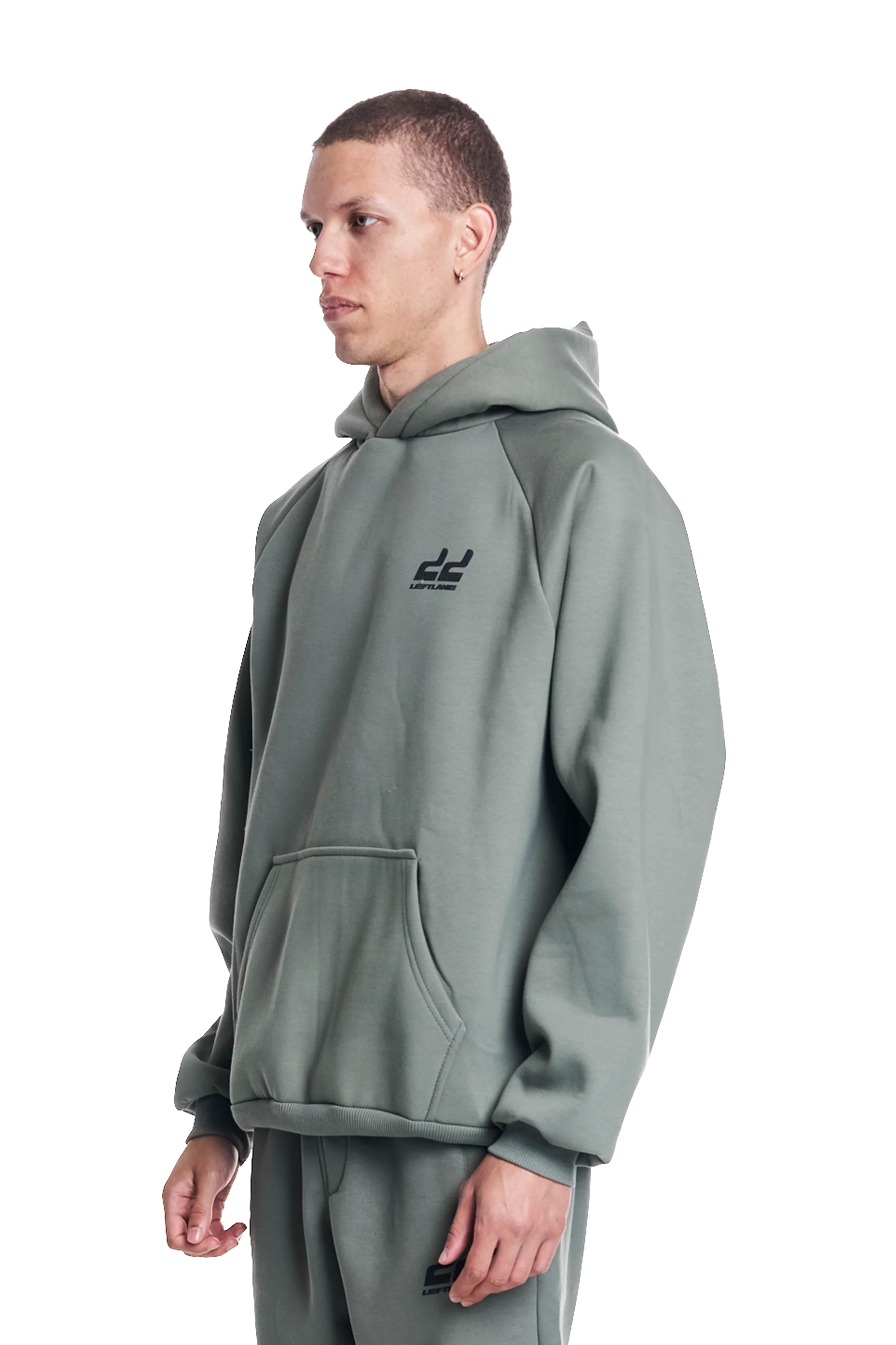 Basic Hoodie Olive V2 - Image 3