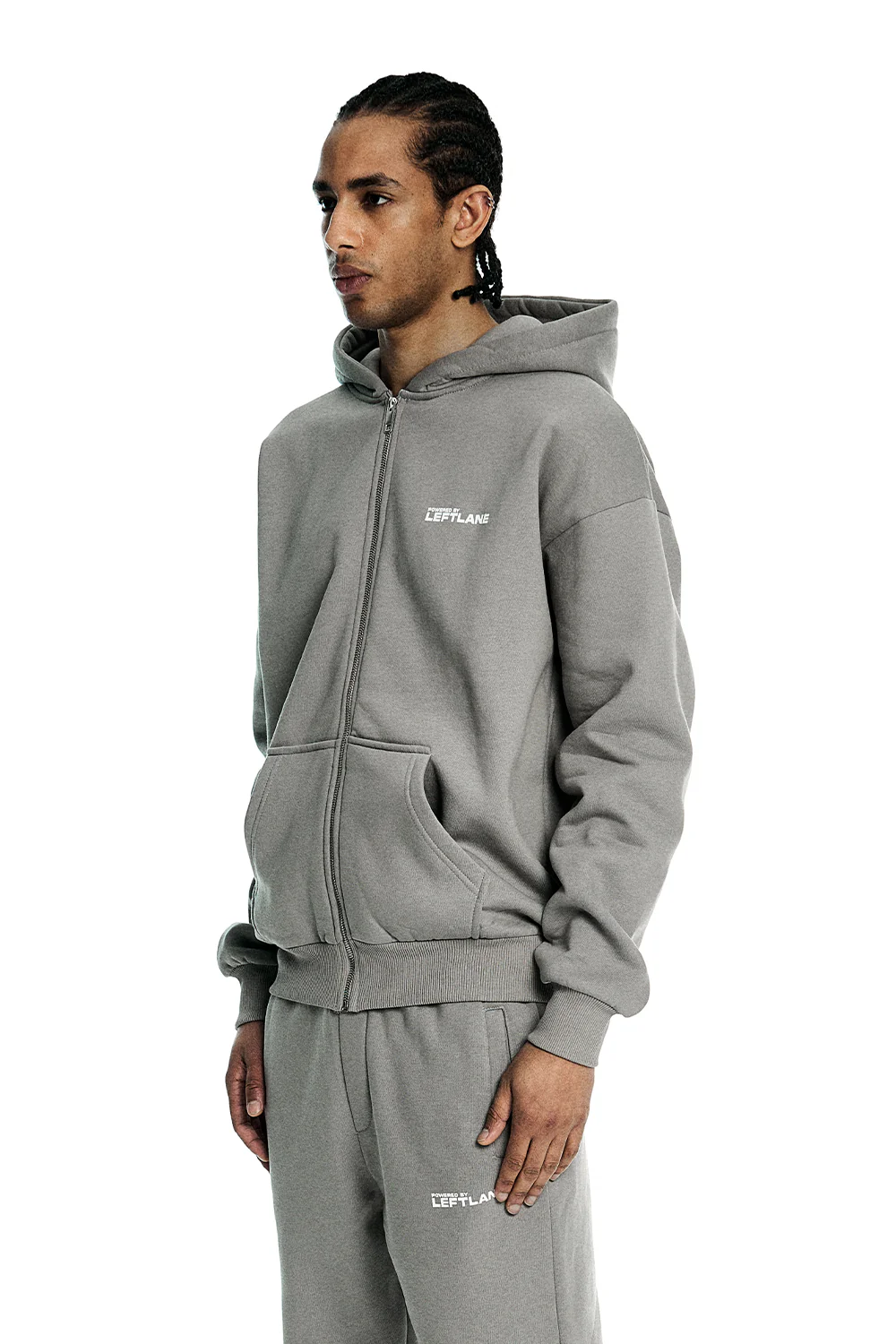 Basic Zipper Light Grey - Image 3