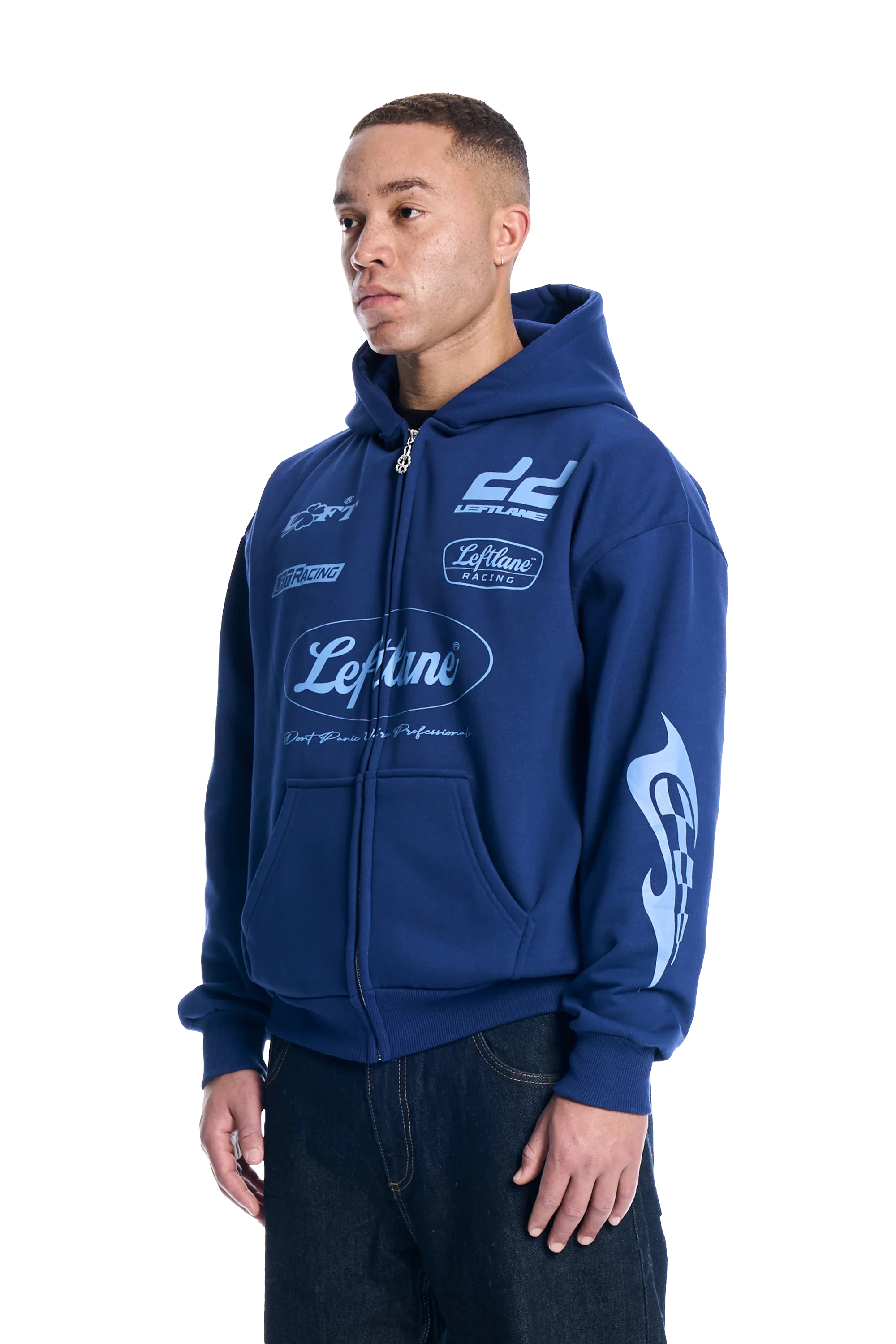 Racing Zipper Navy Blue - Image 3